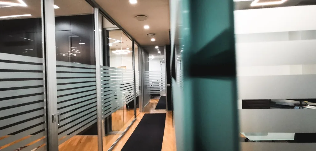 Il corridoio degli uffici di Studio Ria STP